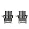 Flash Furniture Gray Adirondack Chairs with Ottoman-Cupholder, 2PK 2-LE-HMP-1045-110-GY-GG - alternate 6